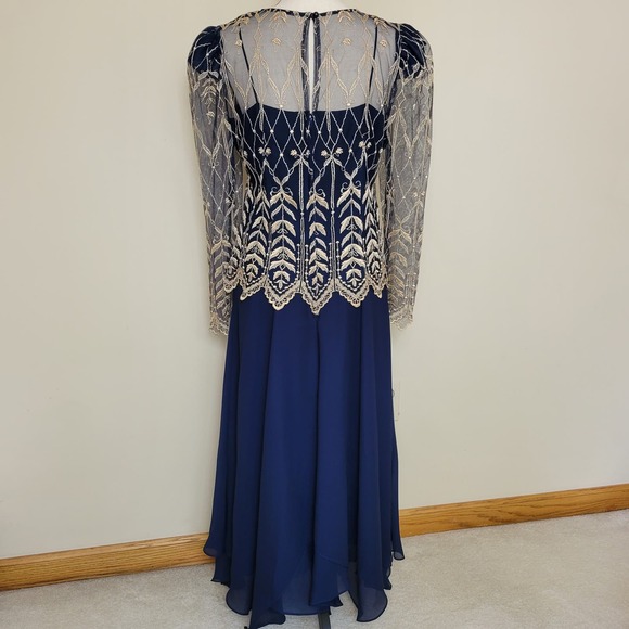 Cachet by Bari Protas Vintage Formal Dress Mother of the Bride Elegant Evening - Picture 2 of 8